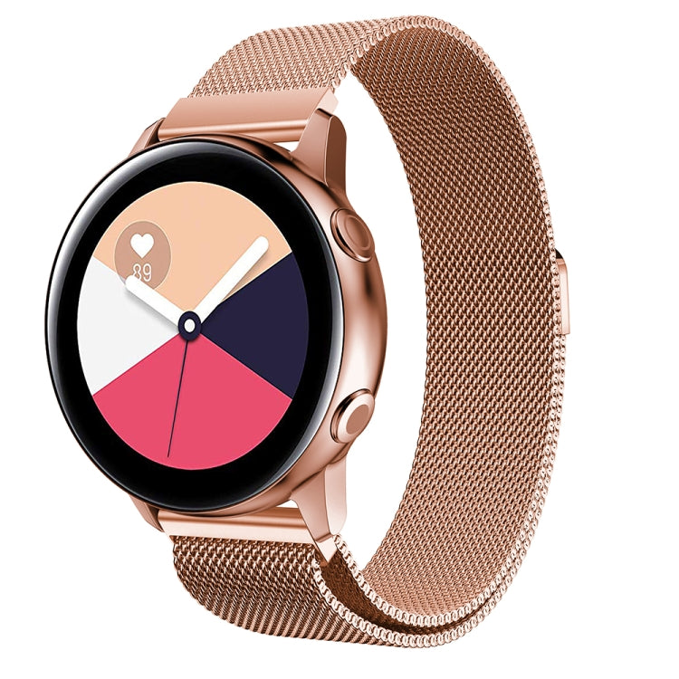 Milanis 磁気ステンレススチールメッシュリストストラップウォッチバンド、Galaxy Watch Active 20mm用