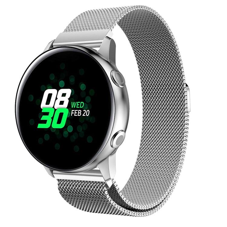 Milanis 磁気ステンレススチールメッシュリストストラップウォッチバンド、Galaxy Watch Active 20mm用