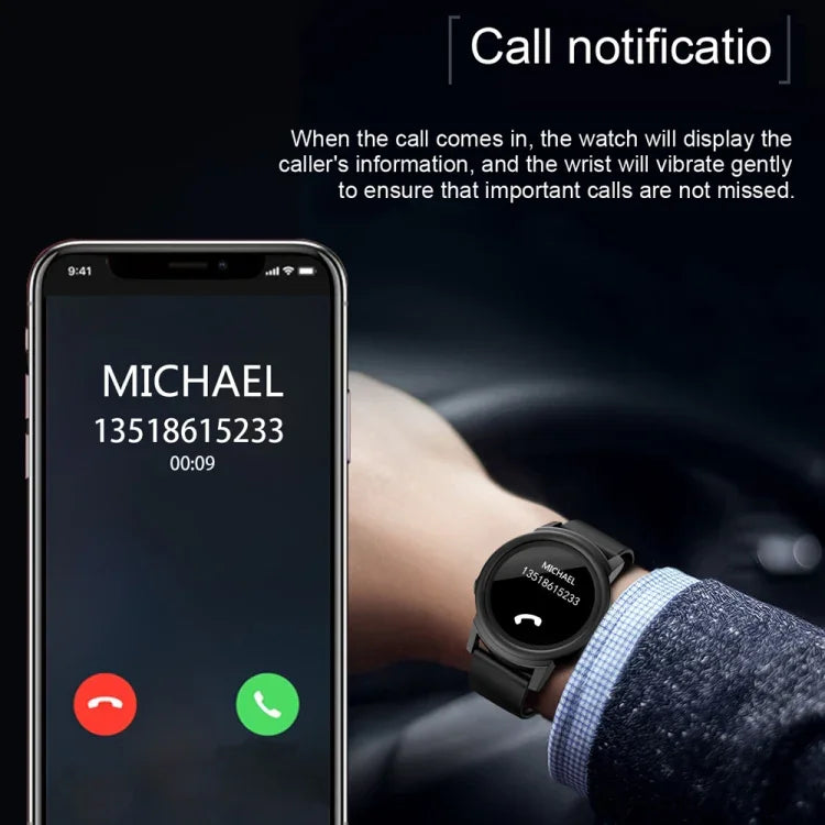 DK02 1.3インチIPSカラースクリーンスマートブレスレット IP67防水、着信リマインダー / 心拍数モニタリング / 睡眠モニタリング / 座りすぎリマインダー対応