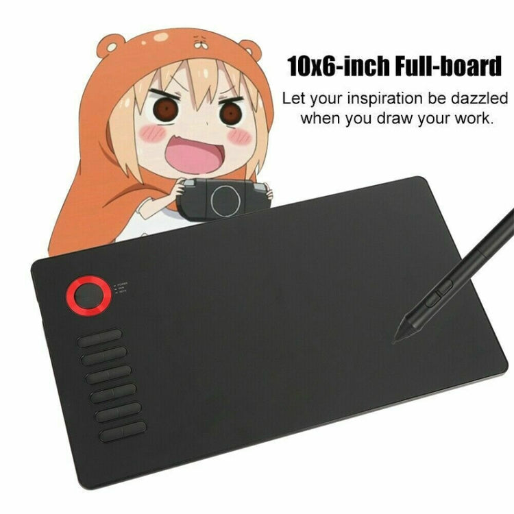 VEIKK A15 10x6インチ 5080 LPI スマートタッチ 電子グラフィックタブレット Type-Cインターフェース付き、A15 ゴールド、A15 ブルー、A15 レッド