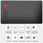 VEIKK A15 10x6インチ 5080 LPI スマートタッチ 電子グラフィックタブレット Type-Cインターフェース付き、A15 ゴールド、A15 ブルー、A15 レッド