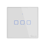 Sonoff T2タッチ 86mm強化ガラスパネル壁スイッチ スマートホームライトタッチスイッチ AlexaとGoogle Home対応 AC 100V-240V EUプラグ 86mm/3 EUプラグ