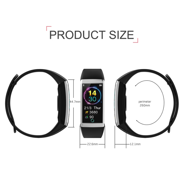 TD19 1.14インチIPSスクリーンスマートブレスレット IP67防水、着信リマインダー / 心拍数モニタリング / 血圧モニタリング / 睡眠モニタリング / リモートカメラ対応