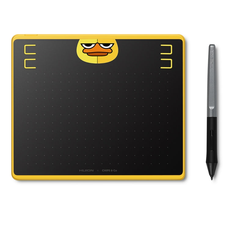 HUION HS64チップ特別版 5080 LPIアートドローイングタブレット バッテリーフリーペン付き、HS64