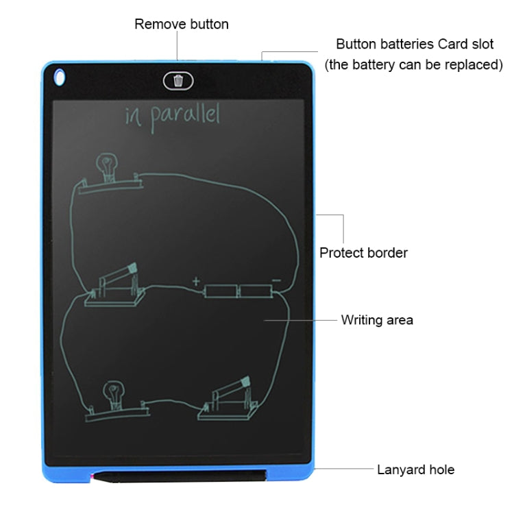 ポータブル 12インチ LCDライティングタブレット ドローインググラフィティ 電子手書きパッド メッセージグラフィックスボード 下書き用紙 書きペン付き、12インチ ブラック、12インチ グリーン、12インチ ブルー、12インチ レッド、12インチ ホワイト