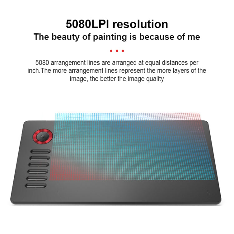VEIKK A15PRO 10x6インチ 5080 LPI Type-Cインターフェース スマートタッチ 電子グラフィックタブレット