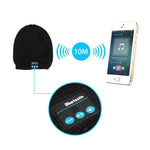 スクエアテクスチャーニットBluetoothヘッドセット付き暖かい冬用帽子、男女兼用＆大人用