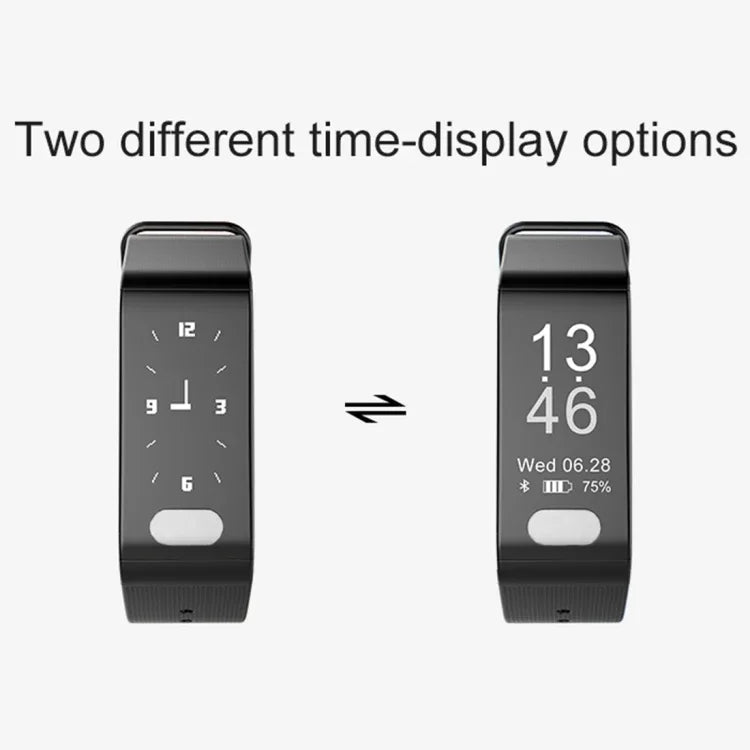 TLW T6 フィットネストラッカー 0.96インチ OLED ディスプレイ リストバンドスマートブレスレット、スポーツモード/心電図/心拍数モニター/血圧/睡眠モニター対応、T6 ブラック、T6 ブルー、T6 レッド