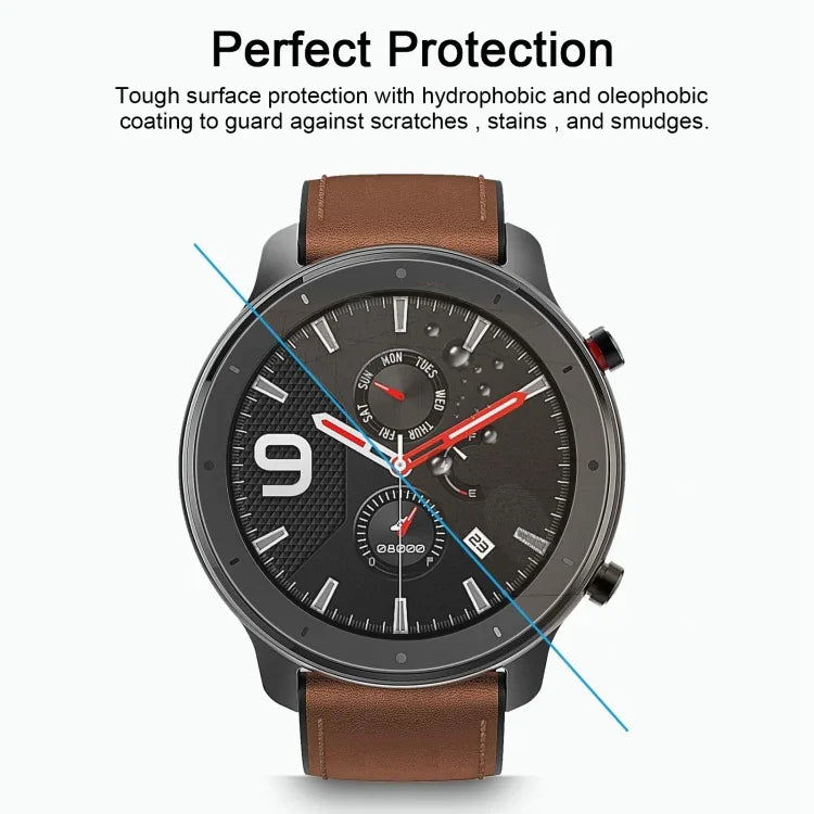 Amazfit GTR 47mm用 0.26mm 2.5D 9H 強化ガラスフィルム スクリーンプロテクター、Amazfit GTR 47mm用