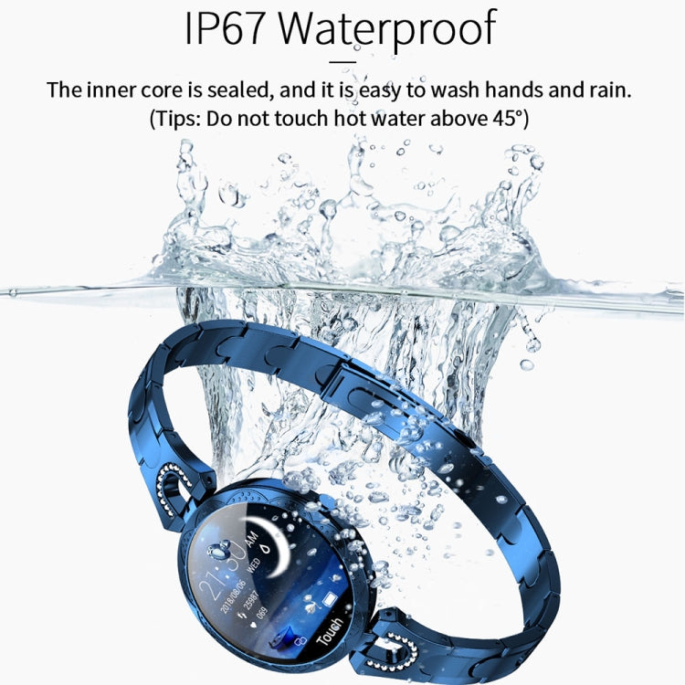 AK15 ファッションスマート女性用ブレスレット、1.08インチカラーLCDスクリーン、IP67防水、心拍数モニタリング／睡眠モニタリング／リモート撮影対応