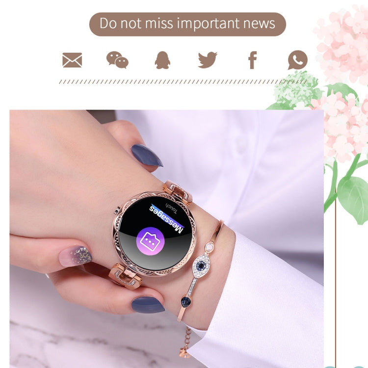 AK15 ファッションスマート女性用ブレスレット、1.08インチカラーLCDスクリーン、IP67防水、心拍数モニタリング／睡眠モニタリング／リモート撮影対応