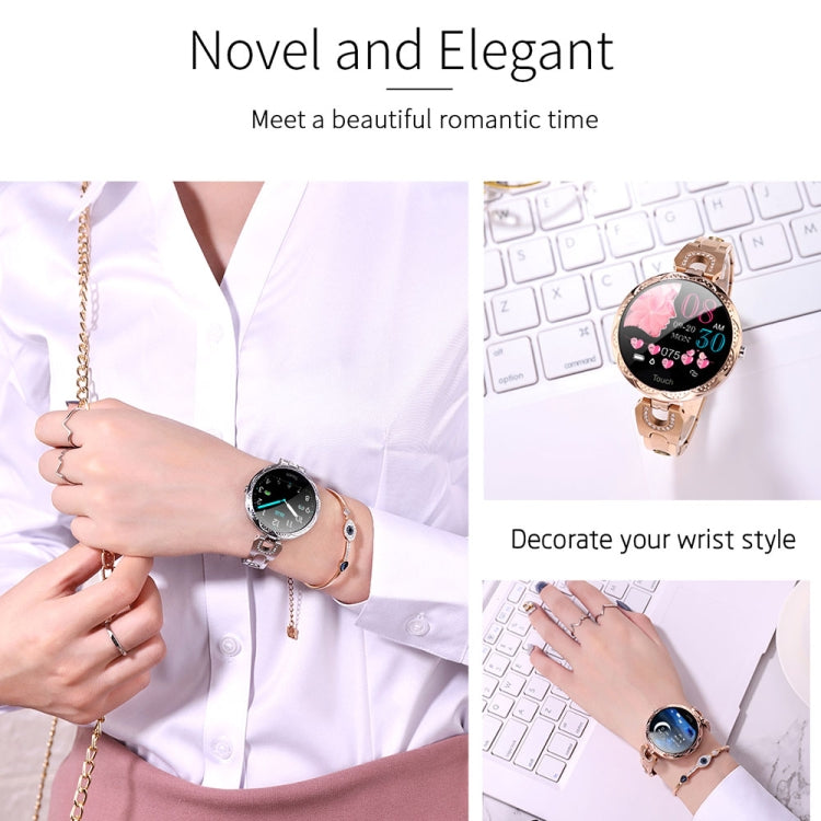 AK15 ファッションスマート女性用ブレスレット、1.08インチカラーLCDスクリーン、IP67防水、心拍数モニタリング／睡眠モニタリング／リモート撮影対応
