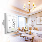 BHT-002GALW 3A負荷 水加熱タイプ LCDデジタル暖房用ルームサーモスタット 時間表示付き、WiFi制御、BHT-002GBLW 3A（ブラック）水加熱タイプ、BHT-002GBLW 3A（ホワイト）水加熱タイプ