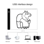 3.5W 5V LED USB 3段階調光可能 A4アクリルスケールトレースボード アニメスケッチ用トレースパッド USBケーブル1.5m＆電源アダプター付き、USBケーブル1.5m＆電源アダプター付きトレースボード