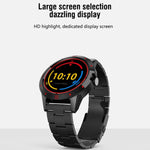 N6 スマートウォッチ 1.3インチ TFT スクリーン MTK2502C Bluetooth4.0、ステンレススチール時計バンド、心拍数モニター＆歩数計＆睡眠モニター＆座りすぎリマインダー対応、ステンレススチール時計ストラップ/ブラック、ステンレススチール時計ストラップ/シルバー