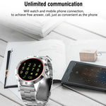 N6 スマートウォッチ 1.3インチ TFT スクリーン MTK2502C Bluetooth4.0、ステンレススチール時計バンド、心拍数モニター＆歩数計＆睡眠モニター＆座りすぎリマインダー対応、ステンレススチール時計ストラップ/ブラック、ステンレススチール時計ストラップ/シルバー