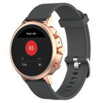 18mm Texture Silicone Wrist Strap Watch Band for Fossil Female Sport / Charter HR / Gen 4 Q Venture HR