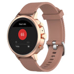 18mm Texture Silicone Wrist Strap Watch Band for Fossil Female Sport / Charter HR / Gen 4 Q Venture HR