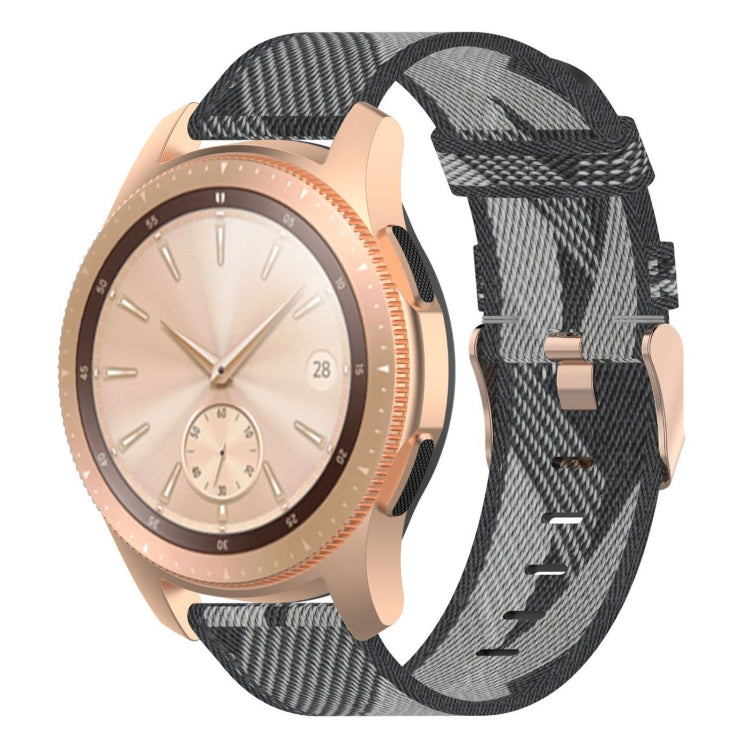 20mm ストライプ織りナイロンリストストラップウォッチバンド Galaxy Watch 42mm, Galaxy Active / Active 2, Gear Sport, S2 Classic 用