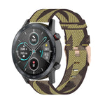 22mmストライプ織りナイロンリストストラップウォッチバンド Huawei GT / GT2 46mm、Honor Magic Watch 2 46mm / Magic用