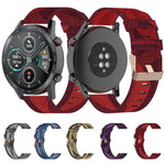 22mmストライプ織りナイロンリストストラップウォッチバンド Huawei GT / GT2 46mm、Honor Magic Watch 2 46mm / Magic用