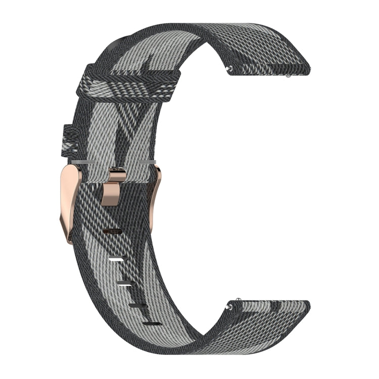 Galaxy Watch 46mm / Gear S3用22mmストライプ織りナイロンリストストラップウォッチバンド