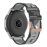 Galaxy Watch 46mm / Gear S3用22mmストライプ織りナイロンリストストラップウォッチバンド
