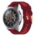 Galaxy Watch 46mm / Gear S3用22mmストライプ織りナイロンリストストラップウォッチバンド