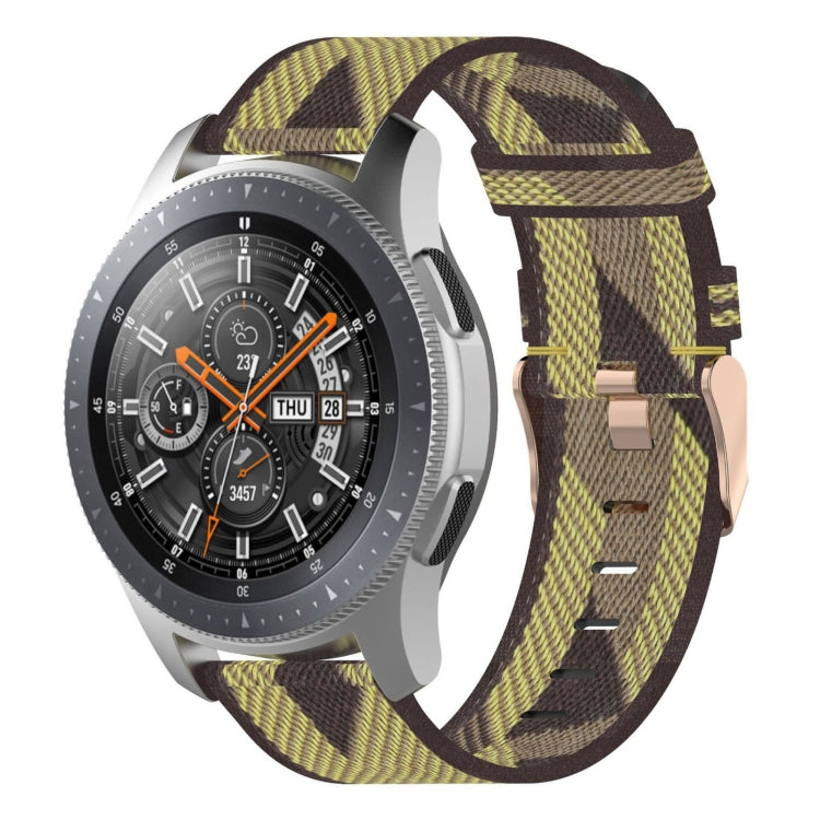 Galaxy Watch 46mm / Gear S3用22mmストライプ織りナイロンリストストラップウォッチバンド