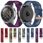 Galaxy Watch 46mm / Gear S3用22mmストライプ織りナイロンリストストラップウォッチバンド