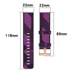 22mm Stripe Weave Nylon Wrist Strap Watch Band for Xiaomi Mi Watch Color, Garmin Vivoactive 4