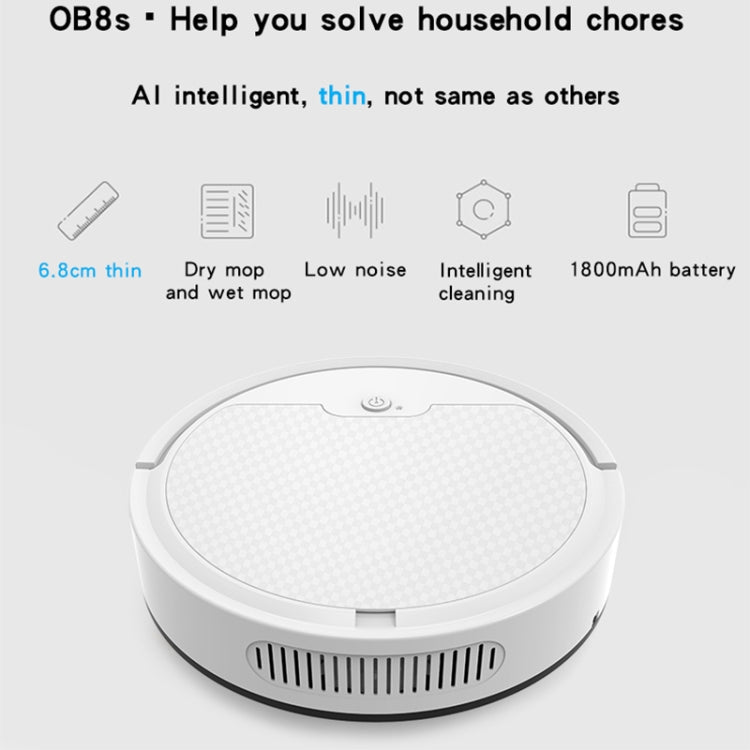 BOWAI OB8S 家庭用インテリジェント経路充電スイーピングロボット、OB8S（ホワイト）、OB8S（ブラック）