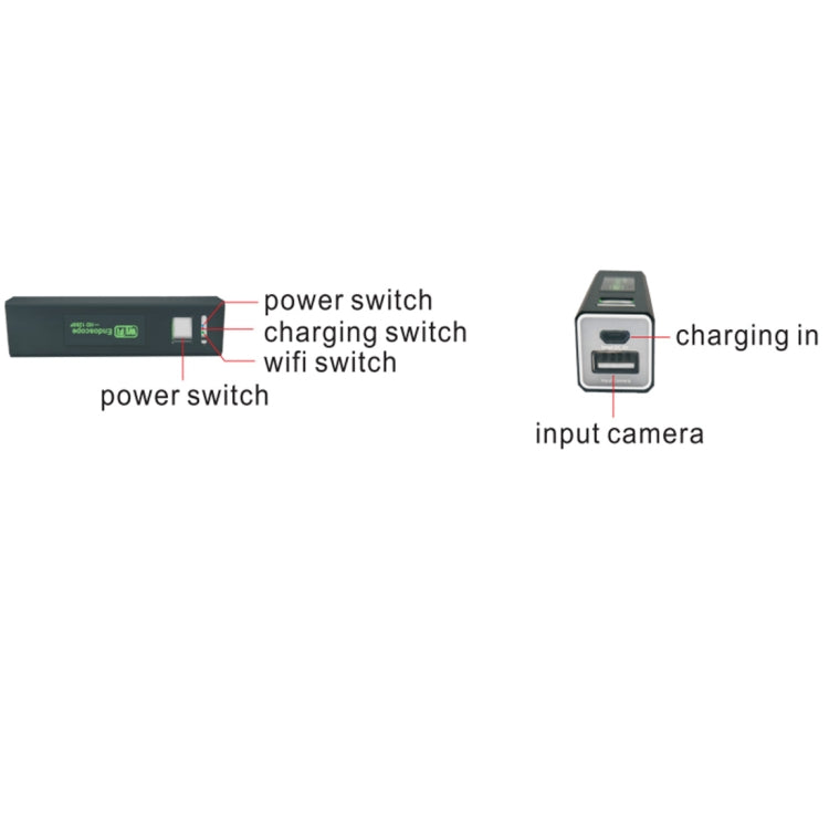 YPC110 8mm 2.0MP HDカメラ WiFi内視鏡スネークチューブ検査カメラ 8LED付き 防水IP68 レンズ直径: 8mm 長さ: 5m ソフトライン, 5mソフトライン