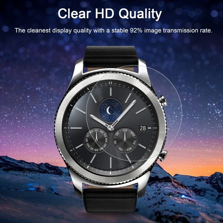 2枚セット ENKAY Hat-Prince Samsung Gear S3 スマートウォッチ用 0.2mm 9H 表面硬度 2.15D 防爆強化ガラススクリーンフィルム
