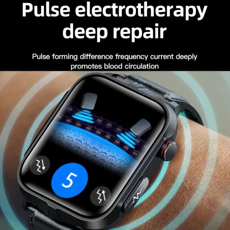 TK11P 1.83インチ IPS画面 IP68 防水 スチールバンド スマートウォッチ、ストレスモニタリング / ECG 対応、スチールバンド（ブラック）