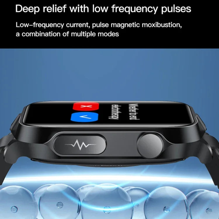 TK11P 1.83インチ IPS画面 IP68 防水 スチールバンド スマートウォッチ、ストレスモニタリング / ECG 対応、スチールバンド（ブラック）