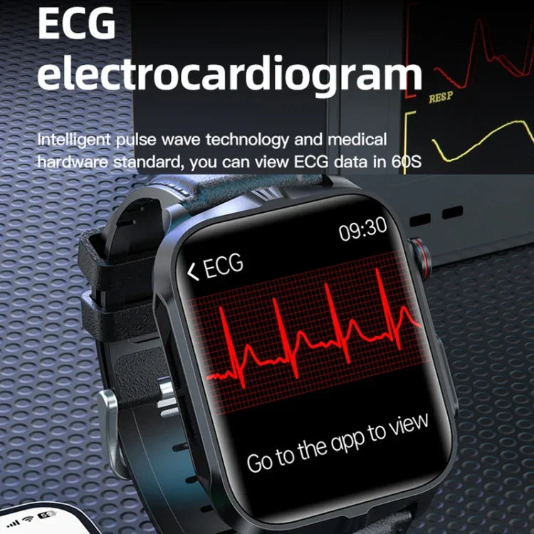 TK11P 1.83インチ IPS画面 IP68 防水 スチールバンド スマートウォッチ、ストレスモニタリング / ECG 対応、スチールバンド（ブラック）