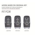 For Dodge Ram 6-button C163 Car Key Leather Protective Case, 6-button