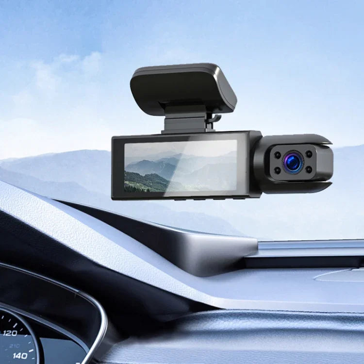 3.16インチ 1080P HD ナイトビジョン 前方および車内デュアルレンズ ドライブレコーダー、前方および車内デュアルレンズ