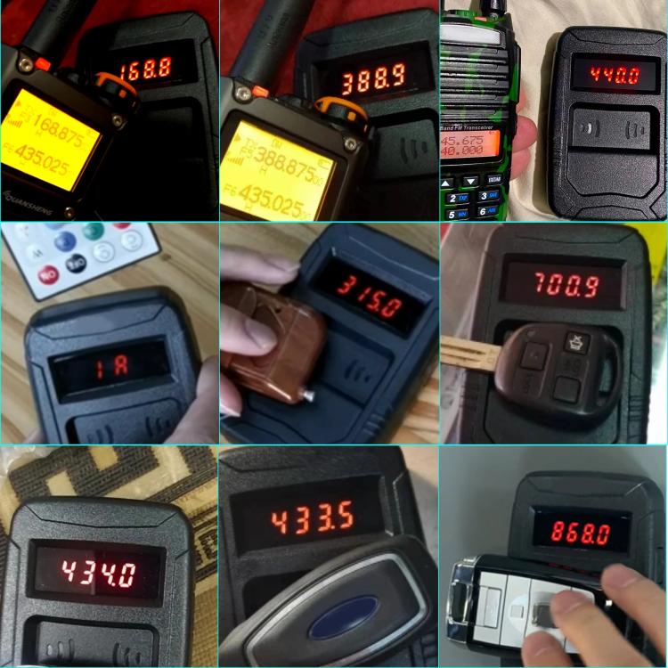 WOYO PL001 Car Remote Control Tester 10-1000MHZ RF IR Infrared Wireless Digital Frequency Tester for Truck Door Key Remote Clone, PL001