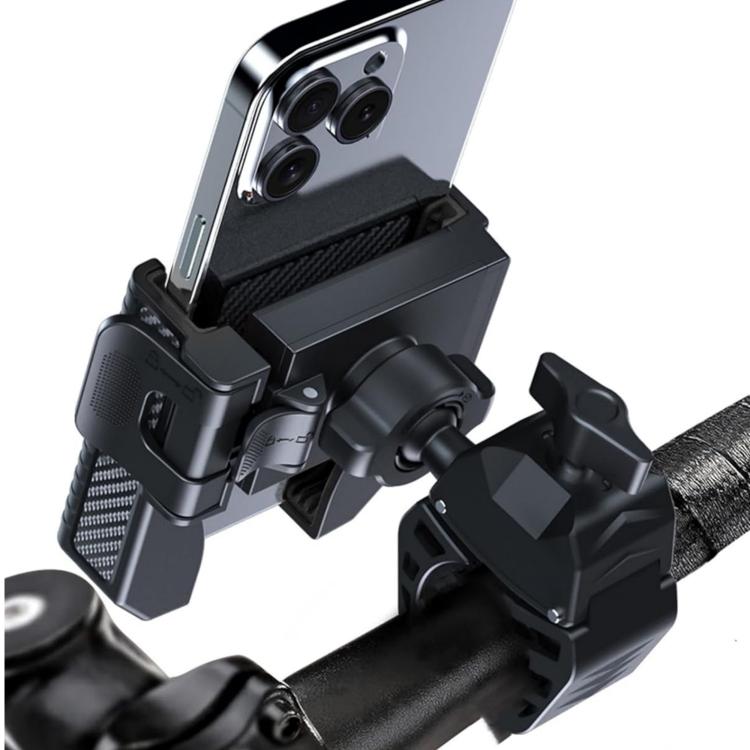 カーボンファイバー調 自転車滑り止めスクーターフォンホルダー