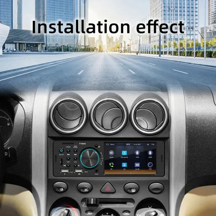 4インチ 800x480P 車載ラジオ受信機 MP5プレーヤー、FM・Bluetooth・SDカード対応 リモコン付き、F7805C