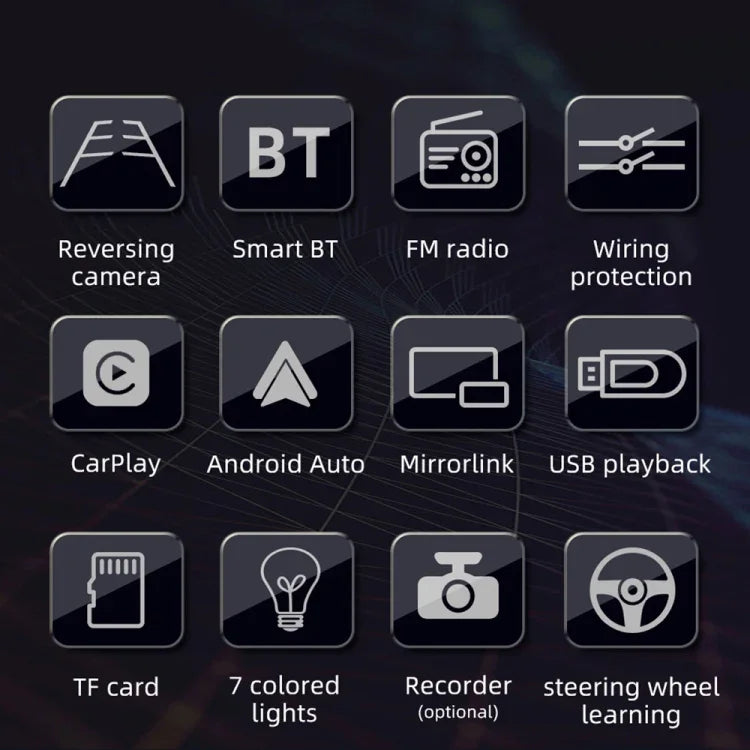 4インチ 800x480P 車載ラジオ受信機 MP5プレーヤー、FM・Bluetooth・SDカード対応 リモコン付き、F7805C