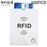 100枚 アルミホイル防盗RFIDブロッキングスリーブ パスポート通帳プロテクター サイズ: 13.5*10.5cm RFID 100枚