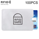 100枚 アルミホイル防盗RFIDブロッキングスリーブ カードプロテクター サイズ: 9.1*6.3cm RFIDセーフ 100枚