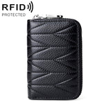 KB191 ジッパーカウハイドレザーオルガン型多カードスロット耐磁性RFID財布 クラッチバッグ レディース用 KB191ライトパープル、KB191ワインレッド、KB191ブラウン、KB191アクアブルー、KB191ブラック、KB191ダークブルー、KB191ピンク
