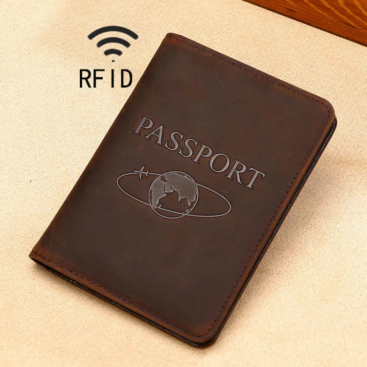 TP-8296 Multi-functional RFID Leather Travel Passport Holder
