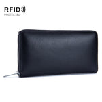 二層牛革 オルガン型カードホルダー 多機能カード RFID 防盗財布バッグ