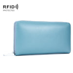 二層牛革 オルガン型カードホルダー 多機能カード RFID 防盗財布バッグ