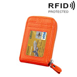 本革 牛革 無地 ジッパー 縦型カードホルダー 財布 RFIDブロッキングカードバッグ 保護ケース 12カードスロット付き サイズ: 11.5*7.5cm